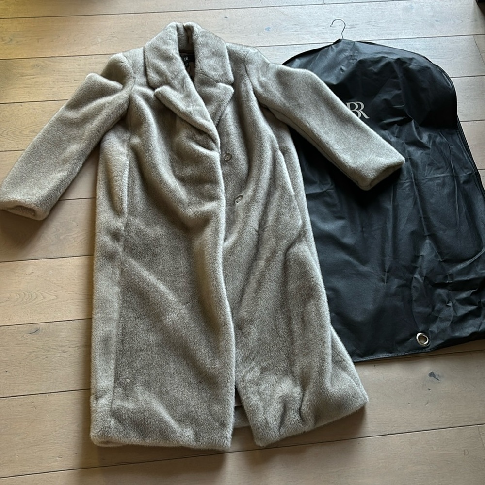 Banana Republic faux fur long coat